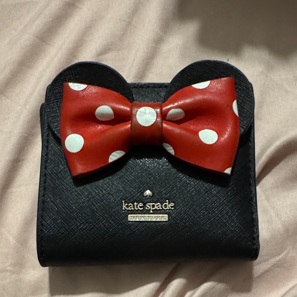 Kate Spade Black Bag with Red Polka Dot Bow